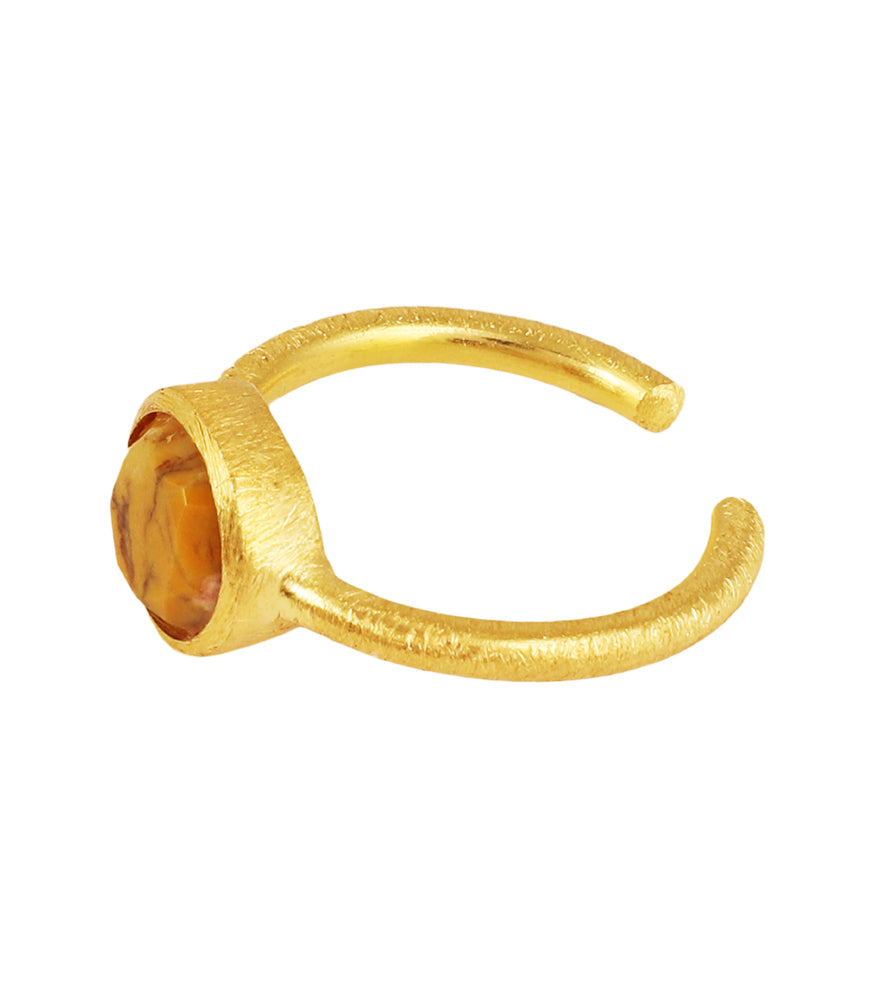 Yellow Opal Healing Ring