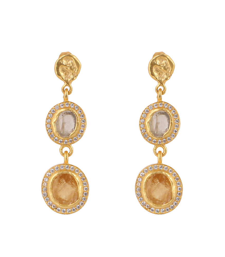 Amazon.com: 14k Yellow Gold Oval Citrine Earrings: Stud Earrings: Clothing,  Shoes & Jewelry